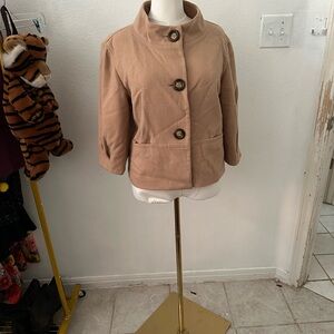 Michael Kors Wool Tan Pea Coat for Women